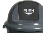 Poubelle q-connect plastique couvercle rond basculant 80l 760x450mm coloris gris – Image 3