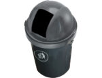Poubelle q-connect plastique couvercle rond basculant 80l 760x450mm coloris gris – Image 5