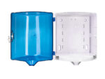 Distributeur essuie-mains q-connect fermeture serrure 2 clefs coloris bleu 225x275x220mm – Image 6