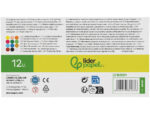 Crayon cire liderpapel 75mm diamètre 12mm papier carton tissu coloris brillants boîte 12 unités – Image 3