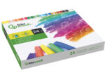 Crayon cire liderpapel 75mm diamètre 12mm taille-crayons et porte-crayons offerts coloris brillants boîte 24 unités – Image 2