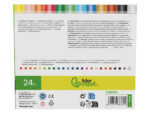 Crayon cire liderpapel 75mm diamètre 12mm taille-crayons et porte-crayons offerts coloris brillants boîte 24 unités – Image 3