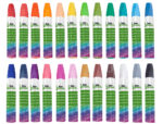 Crayon cire liderpapel 75mm diamètre 12mm taille-crayons et porte-crayons offerts coloris brillants boîte 24 unités – Image 4