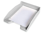Corbeille à courrier q-connectpolypropylène documents a4+ 240x320mm empilable 350x255x65mm coloris gris opaque – Image 4