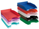 Corbeille à courrier q-connectpolypropylène documents a4+ 240x320mm empilable 350x255x65mm coloris gris opaque – Image 7