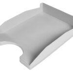 Corbeille à courrier q-connectpolypropylène documents a4+ 240x320mm empilable 350x255x65mm coloris gris opaque