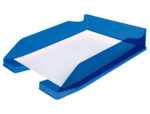Corbeille à courrier q-connectpolypropylène documents a4+ 240x320mm empilable 350x255x65mm coloris bleu transparent – Image 3