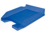 Corbeille à courrier q-connectpolypropylène documents a4+ 240x320mm empilable 350x255x65mm coloris bleu transparent