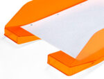 Corbeille à courrier q-connectpolypropylène documents a4+ 240x320mm empilable 350x255x65mm coloris orange transparent – Image 3