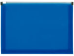 Pochette enveloppe liderpapel polypropylène 180 microns a5 210x148mm fermeture éclair a5 transparent bleu – Image 2