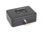 Caisse monnaie q-connect structure acier 0.8mm épaisseur plateau amovible espace billets 250x180x90mm coloris noir – Image 2