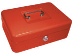Caisse monnaie q-connect structure acier 0.8mm épaisseur plateau amovible espace billets 250x180x90mm coloris rouge – Image 2
