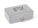 Caisse monnaie q-connect structure acier 0.8mm épaisseur plateau amovible espace billets 250x180x90mm coloris argent – Image 2