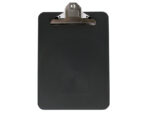 Porte-bloc q-connect polypropylène épaisseur 4mm a4 210x29  7mm pince métallique coloris noir – Image 3