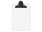 Porte-bloc q-connect polypropylène épaisseur 4mm a4 210x29  7mm pince métallique coloris  transparent – Image 3