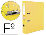 Classeur levier liderpapel documenta a4+ carton remborde dos 75mm rado metallique      coloris jaune