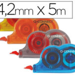 Correcteur q-connect dévidoir mini ruban 4.2mmx5m application frontale réécriture immédiate coloris assortis boîte 28u