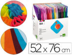 Papier soie liderpapel 52x76cm présentoir 60 sachets 5f 12 coloris assortis