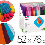 Papier soie liderpapel 52x76cm présentoir 60 sachets 5f 12 coloris assortis