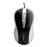 Souris mini q-connect filaire optique 800dpi 3 boutons molette mouvement horizontal vertical usb coloris noir