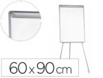 Chevalet conférence q-connect tableau laminé 85x60cm cadre plastique pince bloc papier auget porte-marqueurs