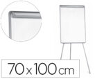 Chevalet conférence q-connect tableau laminé 70x100cm cadre plastique pince bloc papier auget porte-marqueurs