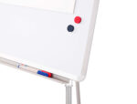 Chevalet conférence q-connect tableau magnétique 85x60cm cadre plastique pince bloc papier auget porte-marqueurs – Image 7