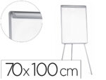 Chevalet conférence q-connect tableau magnétique 85x60cm cadre plastique pince bloc papier auget porte-marqueurs