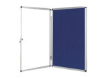 Vitrine affichage q-connect cadre aluminium intérieur fond feutrine serrure porte méthacrylate 9 feuilles a4 60x90cm – Image 2