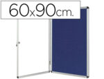Vitrine affichage q-connect cadre aluminium intérieur fond feutrine serrure porte méthacrylate 9 feuilles a4 60x90cm