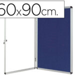Vitrine affichage q-connect cadre aluminium intérieur fond feutrine serrure porte méthacrylate 9 feuilles a4 60x90cm