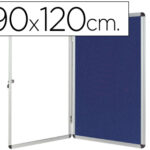 Vitrine affichage q-connect cadre aluminium intérieur fond feutrine serrure porte méthacrylate 12f a4 90x120cm