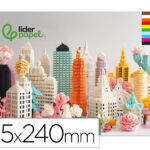 Papier crépon liderpapel 34g/m2 format a4+ 240x315mm 10 coloris assortis bloc 10 feuilles