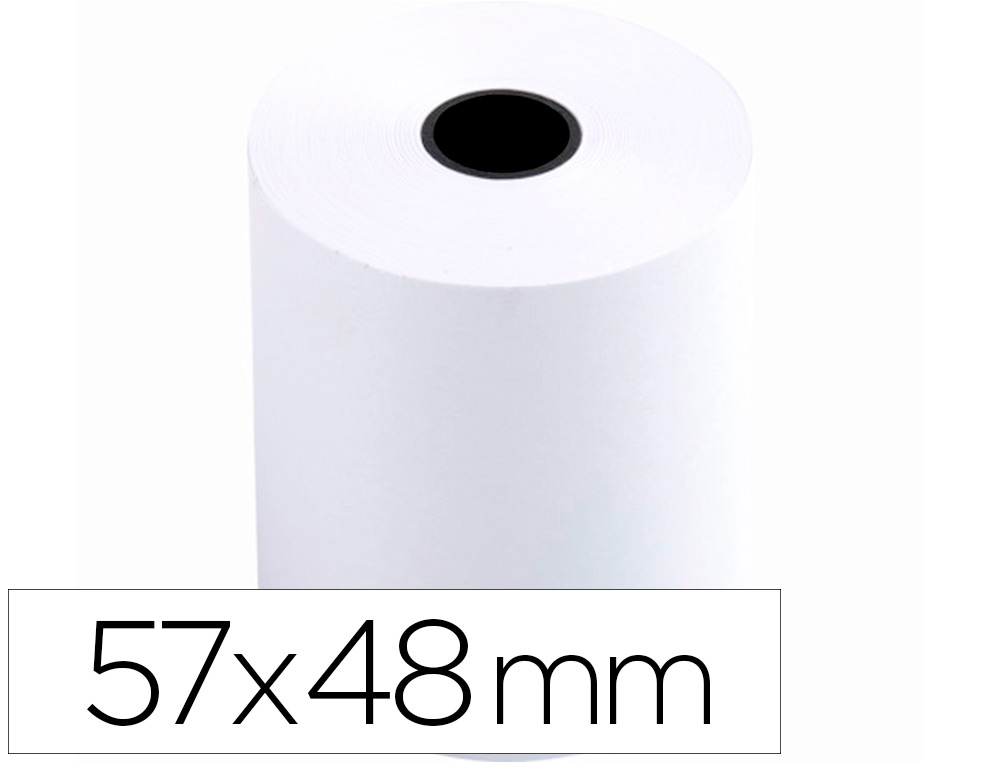 939817g-1.jpg Bobine thermique q-connect 57mm largeur x 48 mm diametre – Image 1