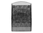 Corbeille murale q-connect 5 cases a4 vertical présentoir métallique 315x93x440mm coloris noir – Image 2