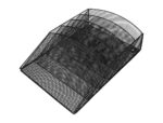 Corbeille murale q-connect 5 cases a4 vertical présentoir métallique 315x93x440mm coloris noir – Image 6