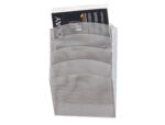 Corbeille murale q-connect 5 cases a4 vertical présentoir métallique 315x93x440mm coloris argent