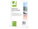Porte-visuels q-connect 02 forme t 2 faces plexiglas format a5 cartes menu restaurants feuillets informatifs – Image 3