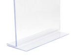 Porte-visuels q-connect 02 forme t 2 faces plexiglas format a5 cartes menu restaurants feuillets informatifs – Image 6