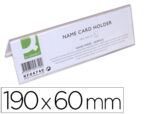 Chevalet q-connect porte-noms méthacrylate idéal système identification 190x60mm