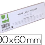 Chevalet q-connect porte-noms méthacrylate idéal système identification 190x60mm