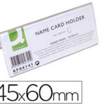 Chevalet q-connect porte-noms méthacrylate idéal système identification 145x60mm