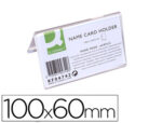 Chevalet q-connect porte-noms méthacrylate idéal système identification 100x60mm