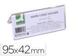 Chevalet q-connect porte-noms méthacrylate idéal système identification 95x42mm