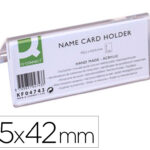 Chevalet q-connect porte-noms méthacrylate idéal système identification 95x42mm