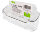 Porte-cartes de visite q-connect méthacrylate présentoir capacité 50/60 cartes 96x35x50mm  coloris transparent – Image 2