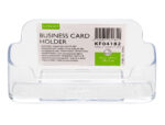 Porte-cartes de visite q-connect méthacrylate présentoir capacité 50/60 cartes 96x35x50mm  coloris transparent