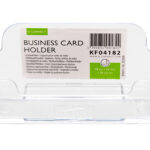 Porte-cartes de visite q-connect méthacrylate présentoir capacité 50/60 cartes 96x35x50mm  coloris transparent