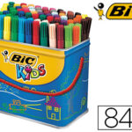 Feutre bic kids visa coloriage encre lavable capuchon ventilé pointe bloquée ultra-résistante pot 84 unités