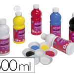 Peinture acrylique lefranc bourgeois glossy fluide indélébile multi-supports assortiment primaire 6 flacons 500ml